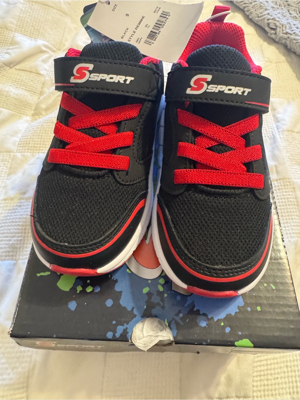 Skechers Kids Black and Red Sport Sneakers